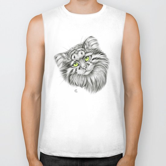 Pallas's Cat green G2012-51 Biker Tank