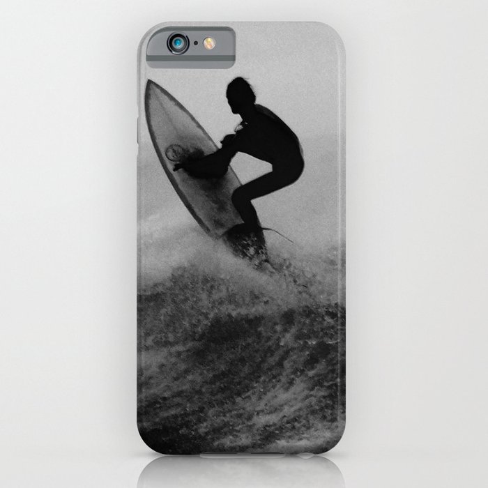 Surf black white iPhone Case