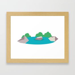 take me to the lake . Framed Art Print