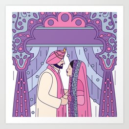 Sikh Wedding Art Print