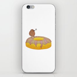 Bird on a Biiig Doughnut iPhone Skin