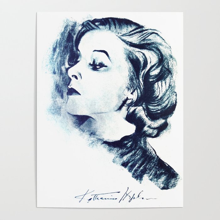 Katharine Hepburn Sketch Poster