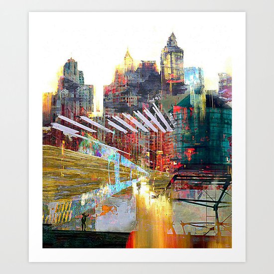 City landscape Art Print