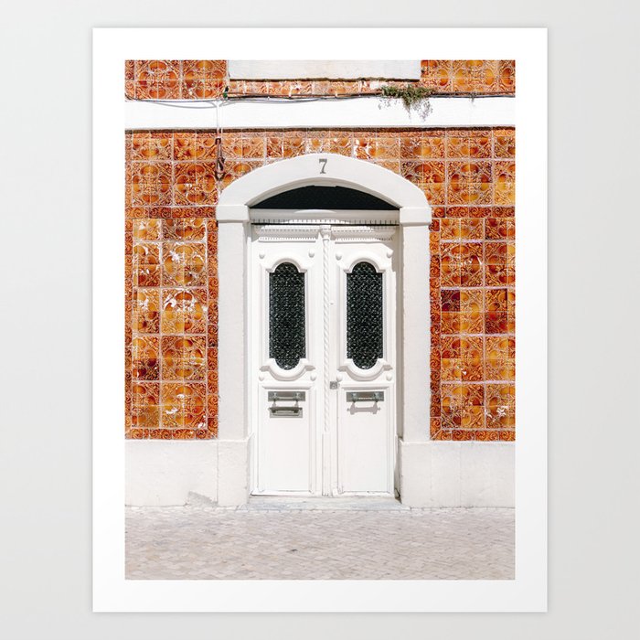 The white door of Cascais | Lisbon Portugal fine art travel photography print Art Print