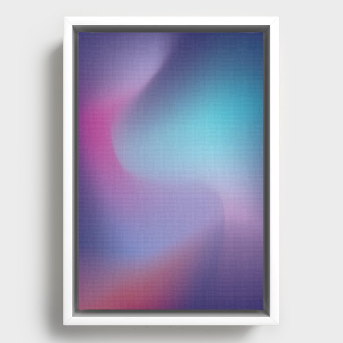Aurora Ice Purple/Blue Gradient Mesh Framed Canvas