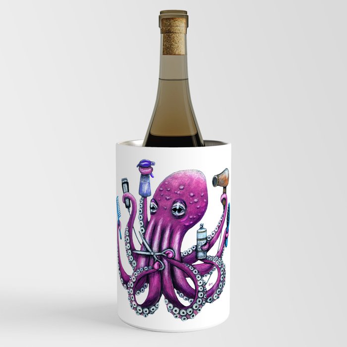 "Octo Stylist" - Octopus Hairdresser Wine Chiller