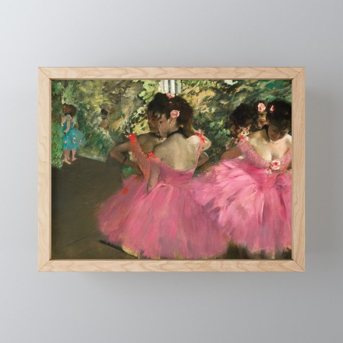 Edgar Degas "Dancers in pink" Framed Mini Art Print