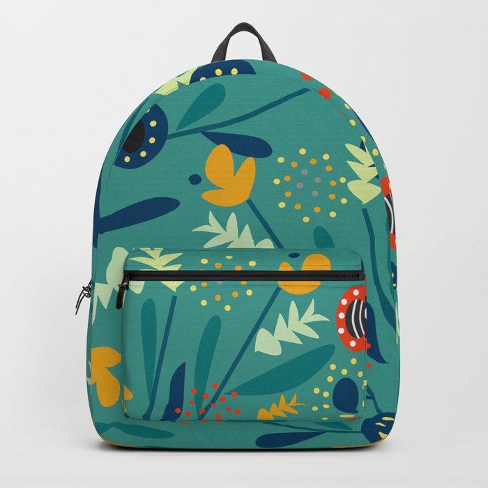 Floral dance in blue Backpack