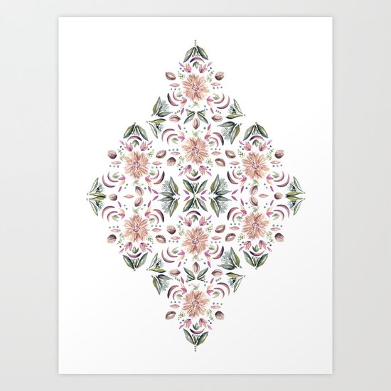 Tribe Floral Vibes Art Print
