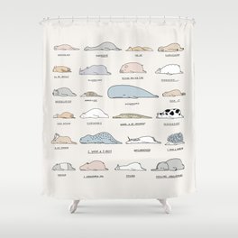 The Moody Animals (Colours) Shower Curtain