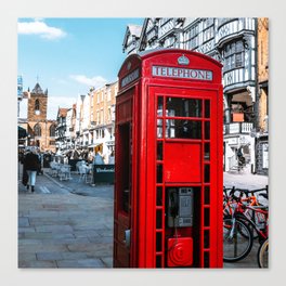 Great Britain Photography - Red Phone Booth In London City Canvas Print