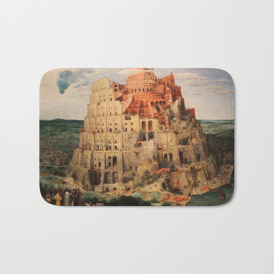 The Tower of Babel by Pieter Bruegel the Elder Bath Mat