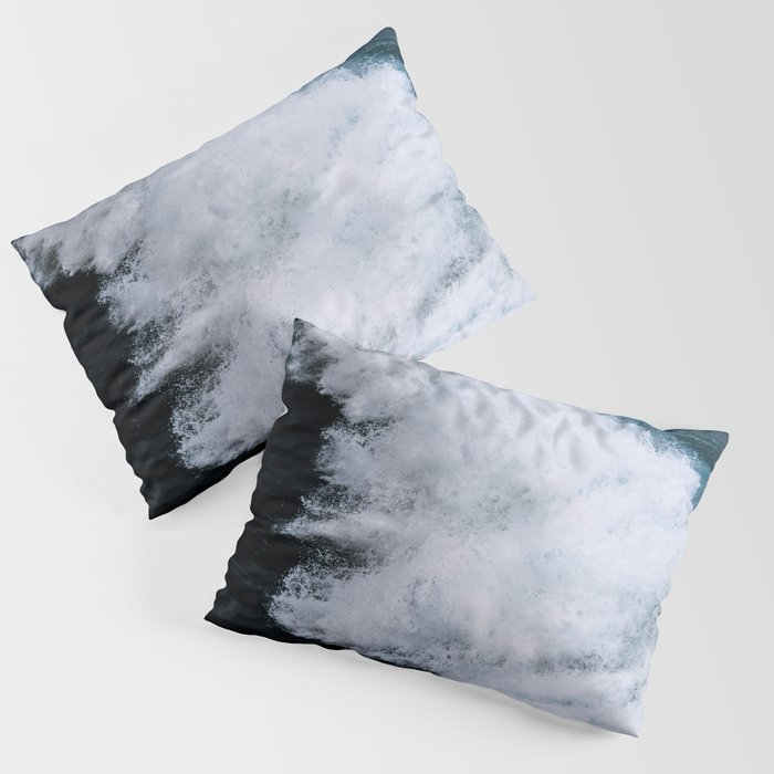 Powerful breaking wave in the Atlantic Ocean - Landscape Photography Pillow Sham