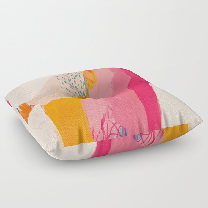Abstract Line Shades Floor Pillow