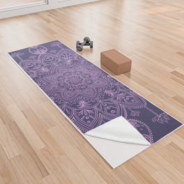 Pink Floral Yoga Towel