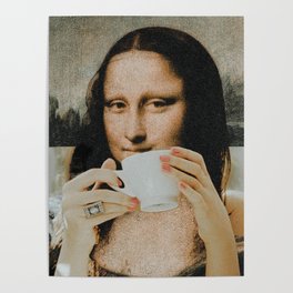 mona lisa x her espresso Poster