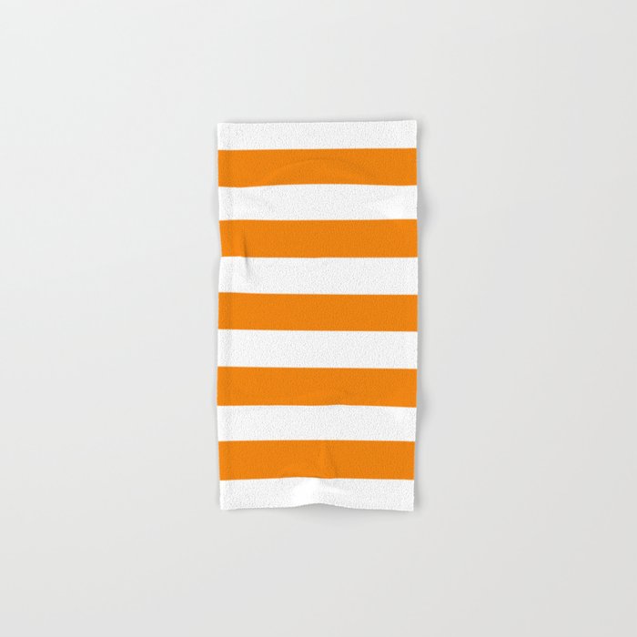 University of Tennessee Orange - solid color - white stripes pattern Hand & Bath Towel