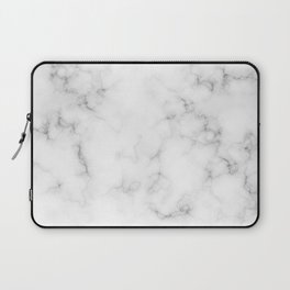 The Perfect Classic White with Grey Veins Marble Laptop Sleeve