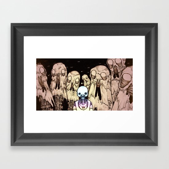 Rainbow Robo's Intergalactic Romp Framed Art Print