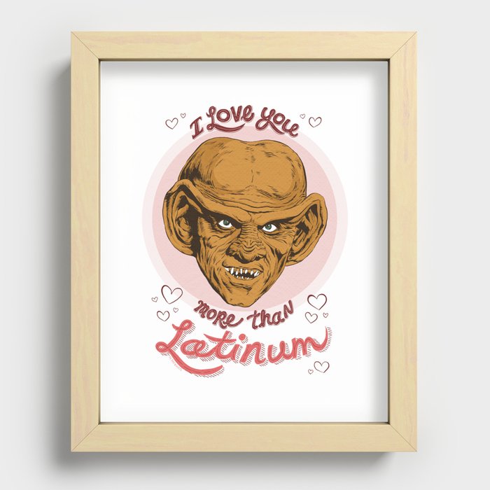 I Love You More Than Latinum Recessed Framed Print