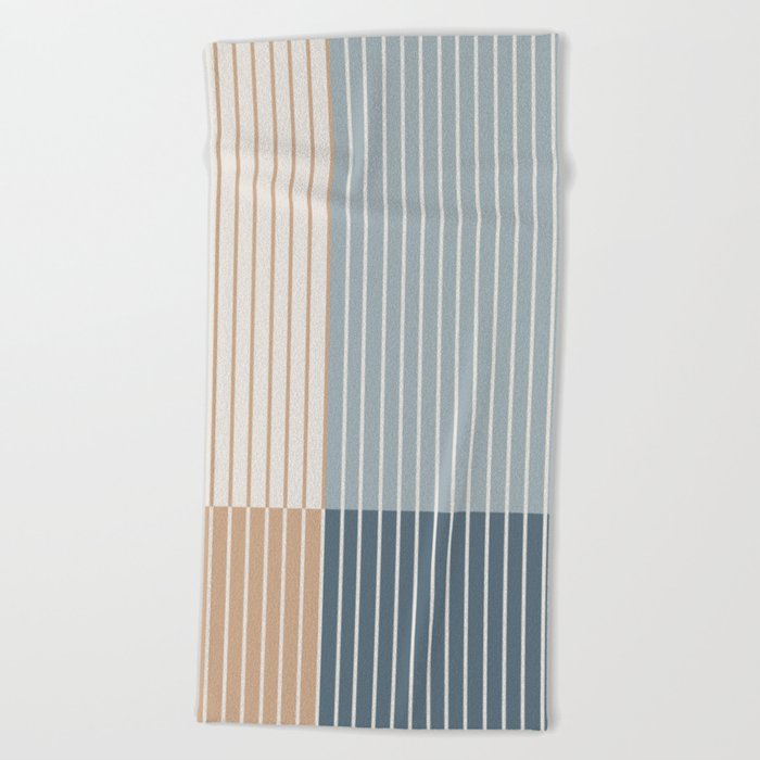 Color Block Line Abstract XVII Beach Towel