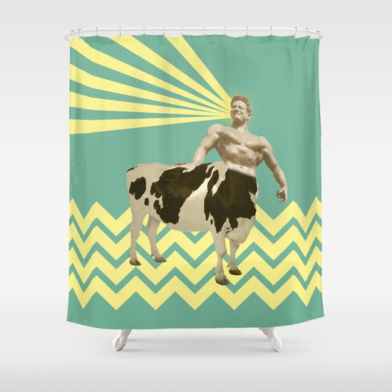 The real muscular cow-boy Shower Curtain