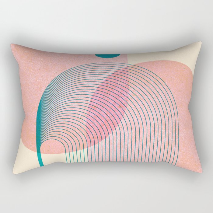 Abstraction_NEW_SPRING_SUMMER_SUNLIGHT_LINE_POP_ART_0304A Rectangular Pillow
