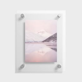 Arctic Glory Photo | Pastel Color Sunset in the Kaldfjord, Norway Travel Art Print | Mountain Landscape Photography Floating Acrylic Print