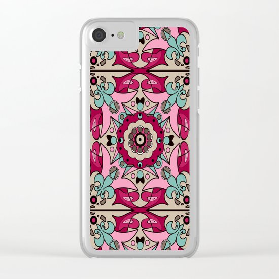 A colourful ornament . Clear iPhone Case