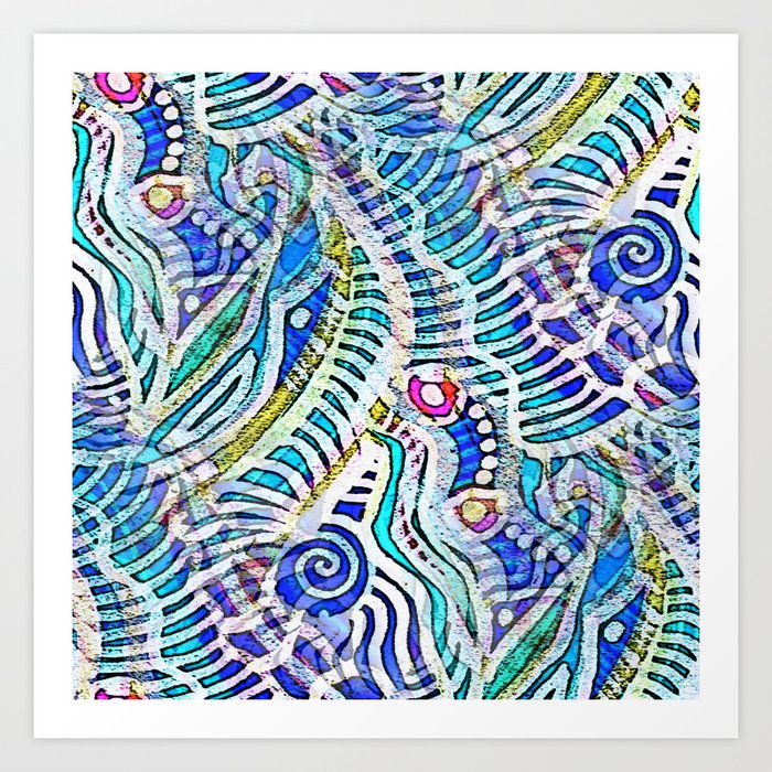 Under The Sea Abstract Nautilus Art Print By Rokinronda Society6