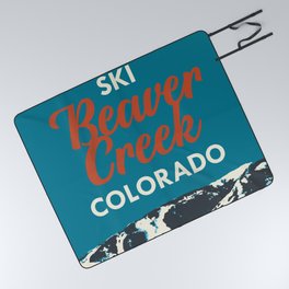 Beaver Creek Vintage Ski Poster Picnic Blanket