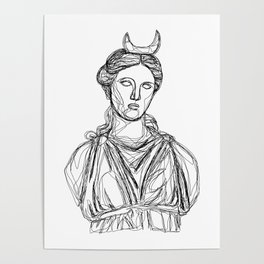 Selûne Greek Goddess Poster