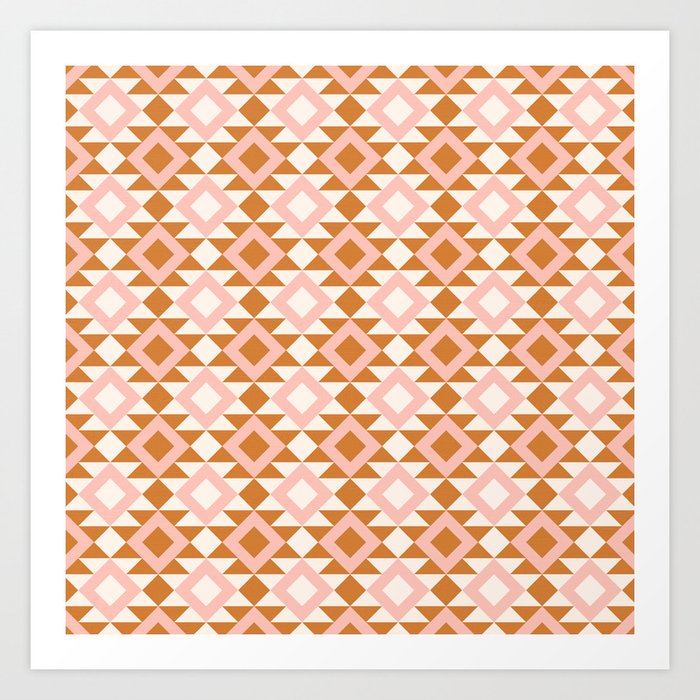 Modern Geometric Ethno Pattern Art Print