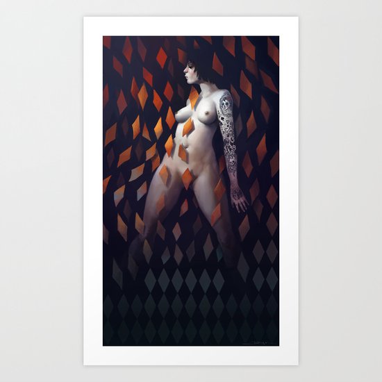 Queen of Diamonds Art Print