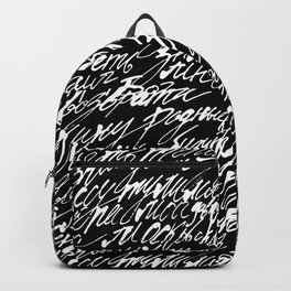 Calligraphy pattern Backpack