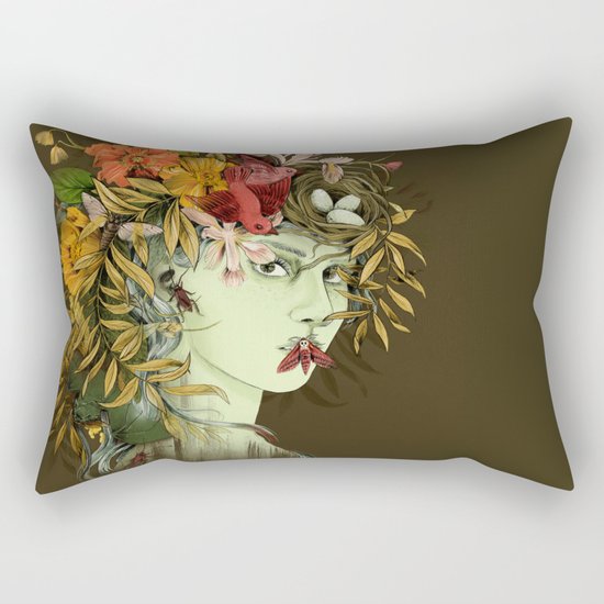 Persephone, goddess of Spring Rectangular Pillow