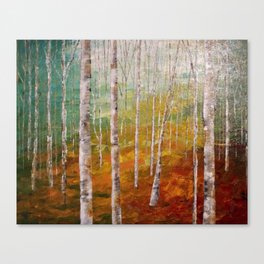 Birch Tree Forest Canvas Print