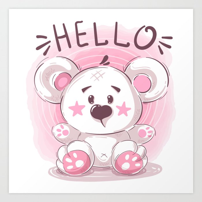 Cutiest Teddy Bear Art Print