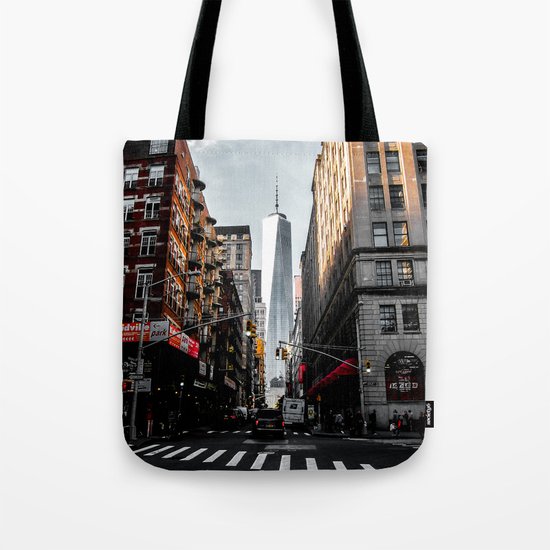 Lower Manhattan One WTC Tote Bag