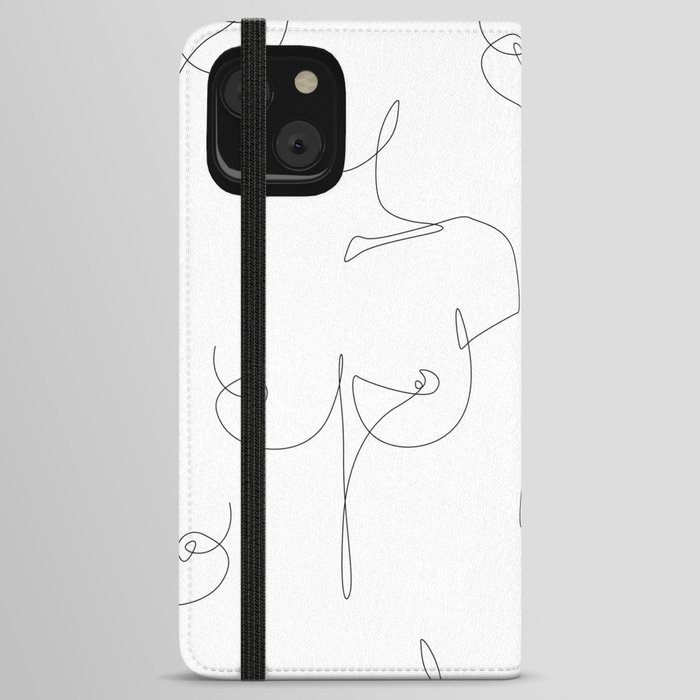 Boob Line / naked breast line drawing iPhone Wallet Case