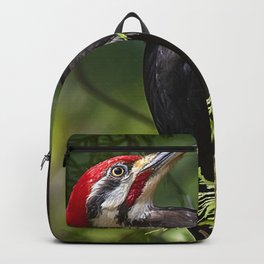 Pileated Woodpecker 6340 Backpack | Photo, Color, Tree, Pileatedwoodpecker, Woods, Wildlife, Outdoors, Nature, Art, Bark 