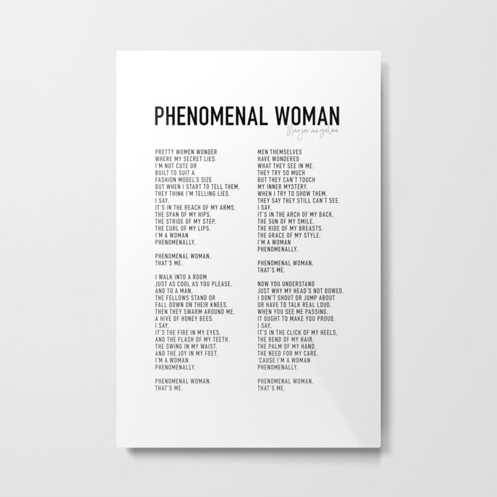 phenomenal woman poem