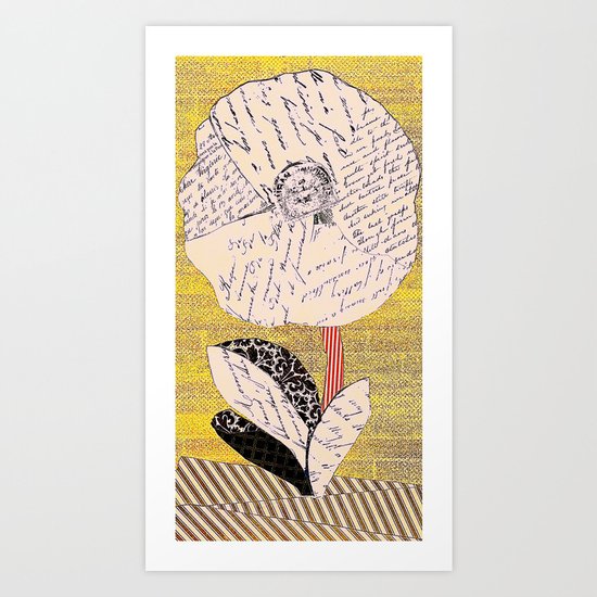 Script Flower Art Print