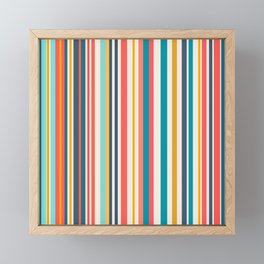 Colorful Stripes Framed Mini Art Print