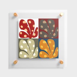 Spots patterned color leaves patchwork 1 Floating Acrylic Print