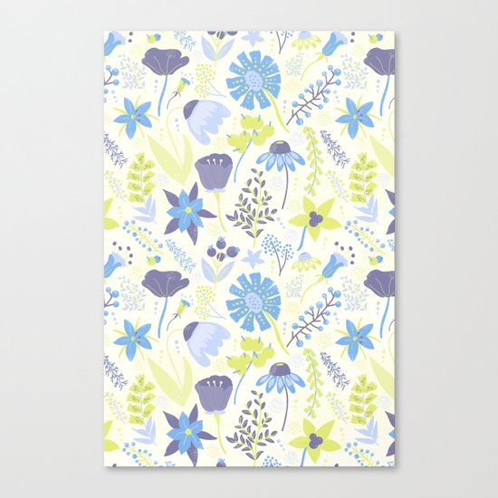 Blue and Purple Wildflowers Canvas Print