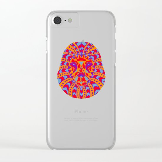 Abstract Lion Design #8 Clear iPhone Case