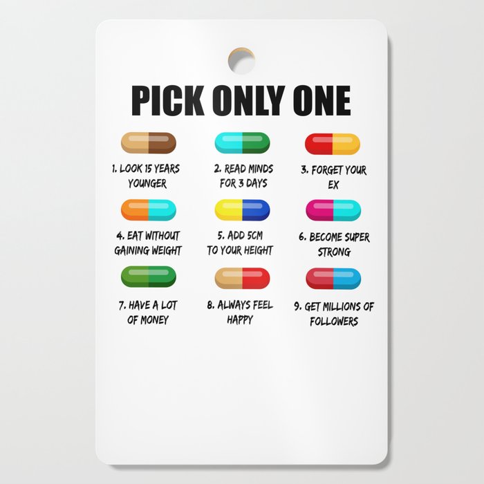 Happiness Pills Life Motivation Funny Gift Cutting Board By Mrniceguy83 Society6