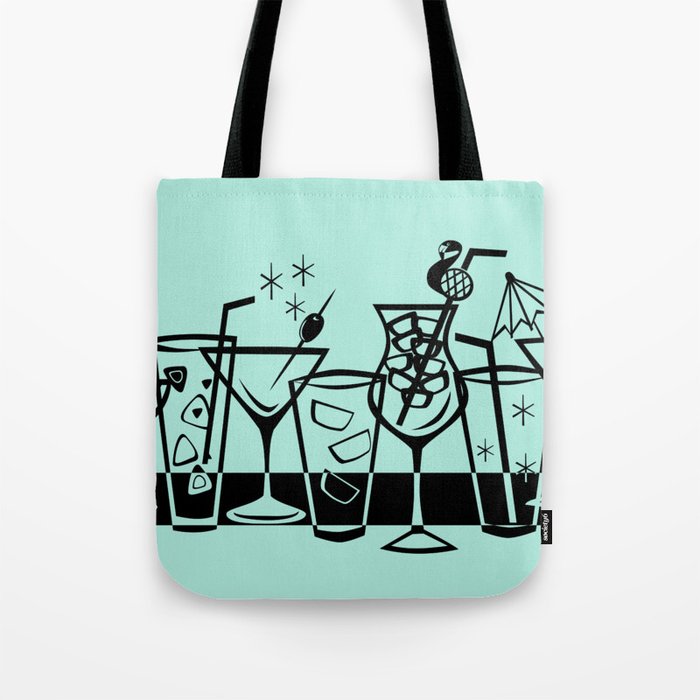 Retro Cocktails I Tote Bag