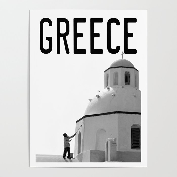 Greece, Santorini, Greek Orthodox Chapel Poster
